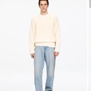 NWT Arket Mist Light Wash wide leg loose Fit Men's Jeans organic cotton